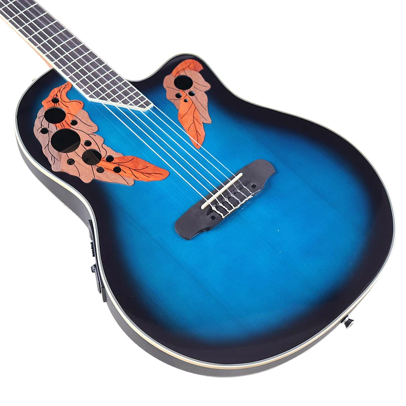 41 Inch Electric Classical Guitar High Glossy Spruce Top Round back 6 String 20fret electric guitar kit classical guitar