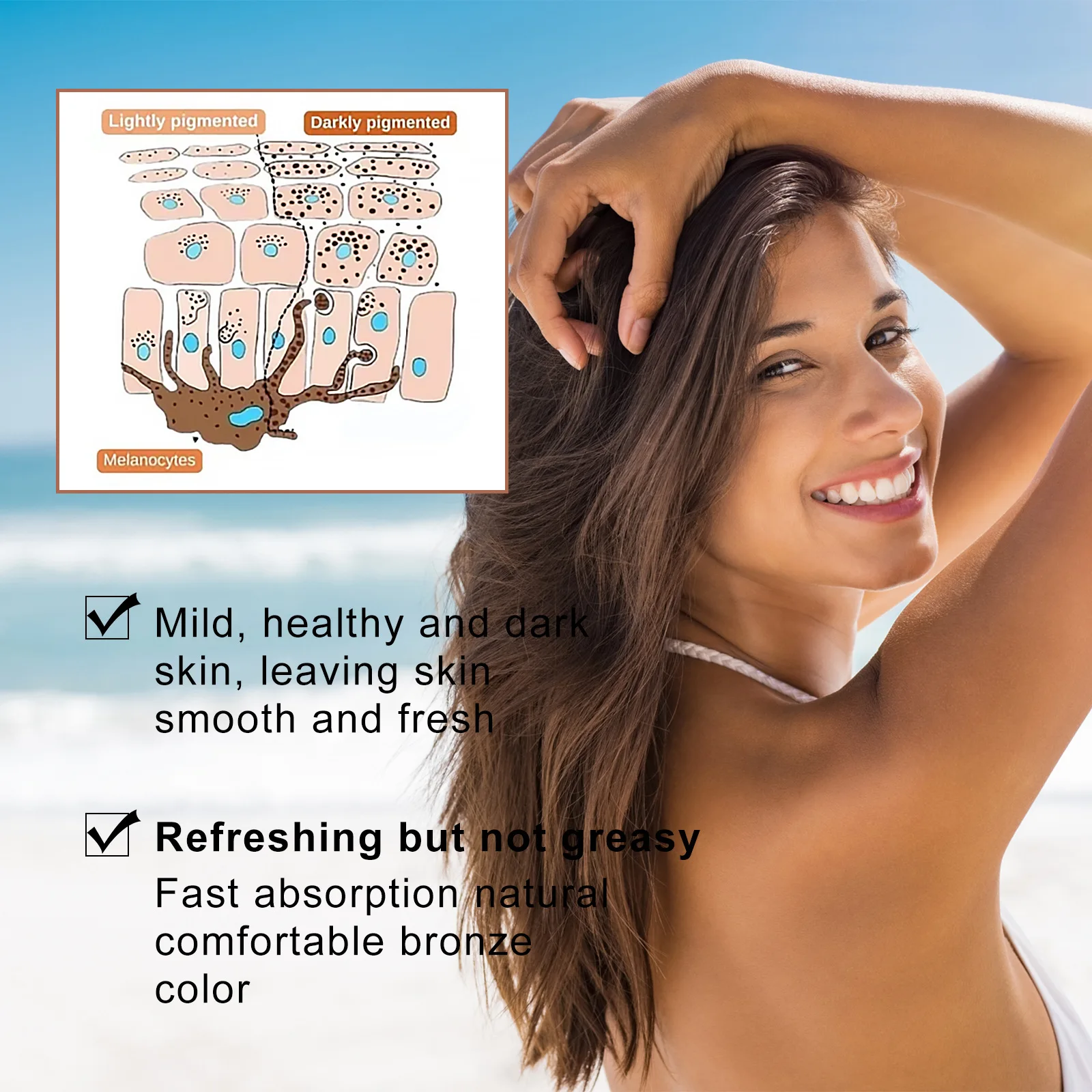 Body Tanning Accelerator Cream Sunless Self Tanner Summer Outdoor Solarium Beach Bronzer Fake Tan Moisturizing Bronzing Lotion