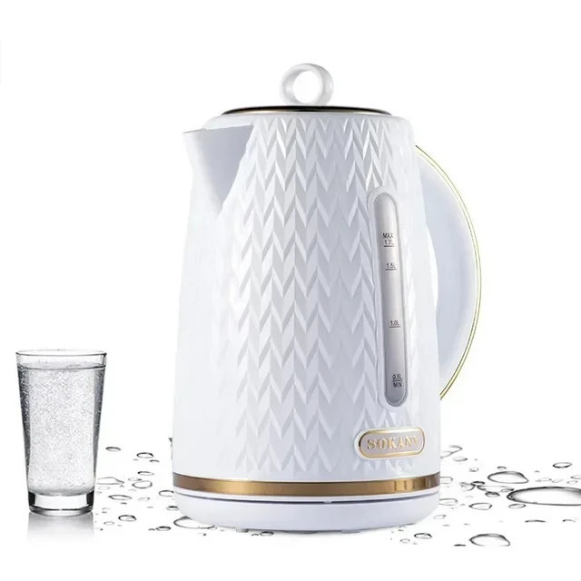 Electric Tea Kettle Stainless Steel 1.7 Liter Instant Hot Water Boiler  Heater