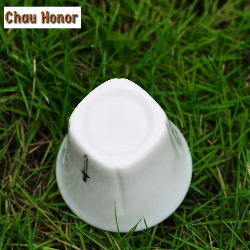 2pc/set Dehua White Porcelain Teacup Creative Coming Into World Tea Cup Small Eggshell China Master Cup Kung Fu Teaware 60ml