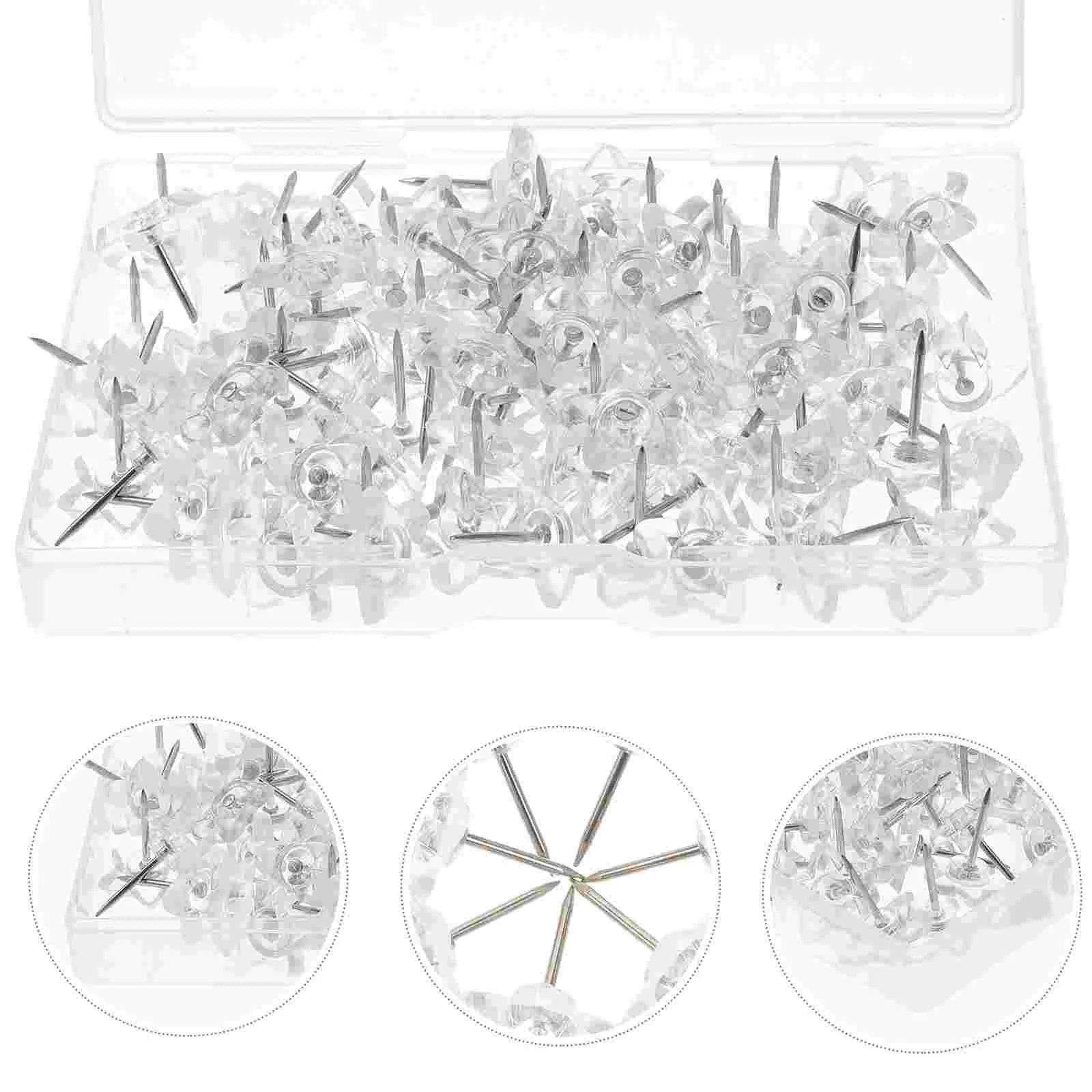 

100Pcs Replaceable Push Pin Multi-function Thumbtacks Delicate Thumb Tacks Map Supply