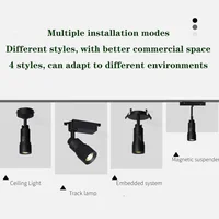 LED Adjustable Spotlight Store Restaurant Track light Small Angle COB Ceiling light 8°~60° Focusing Suitable for Cafe Museum 2