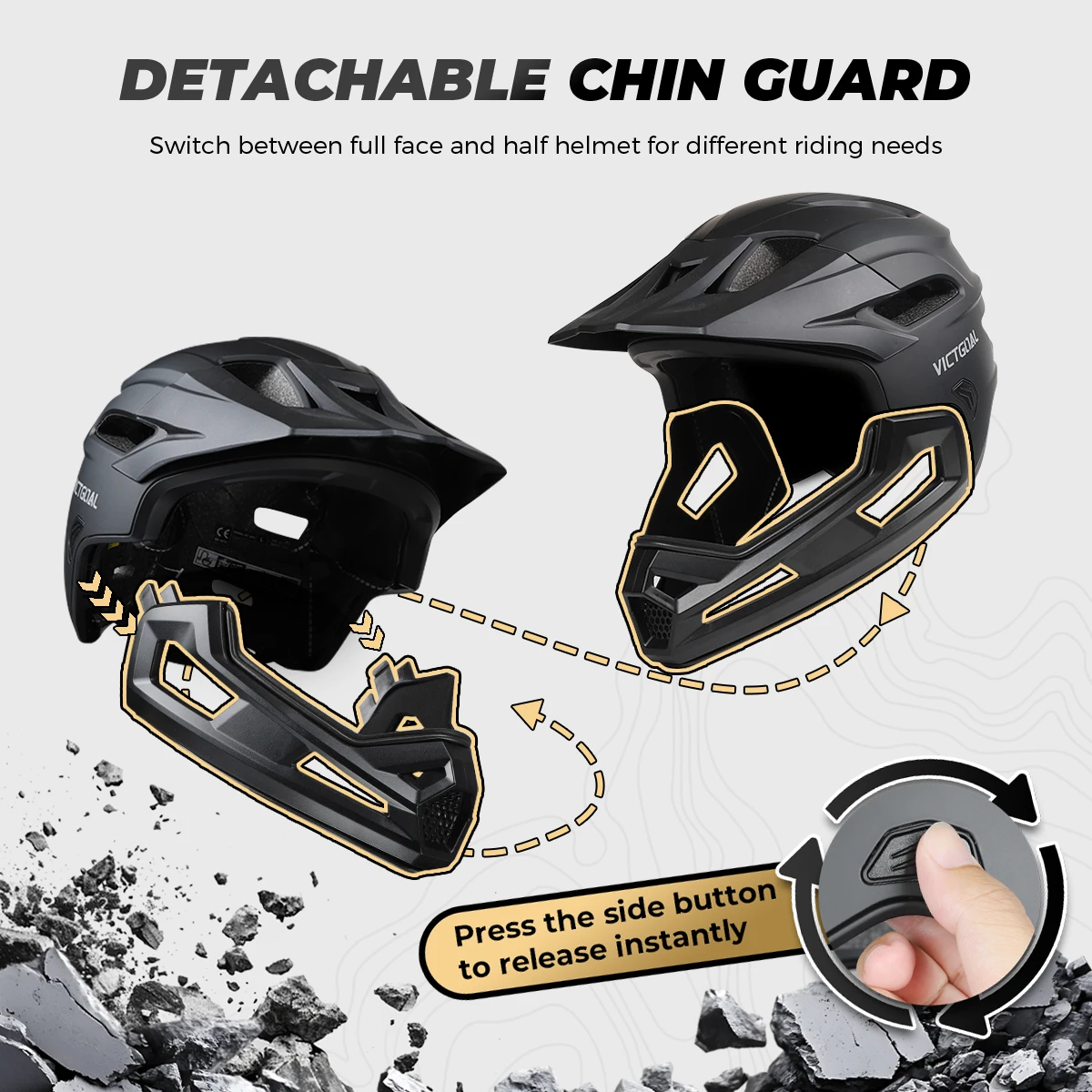 Men's Detachable Full Face MTB Helmet's 4