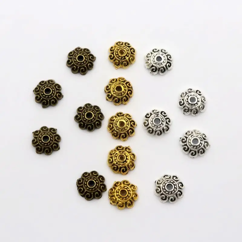 

Retro Sun Crimp Flower Loose Spacer Bead Caps For Jewelry Making Finding Handmade Jewelry Diy Necklace Accessories Wholesale