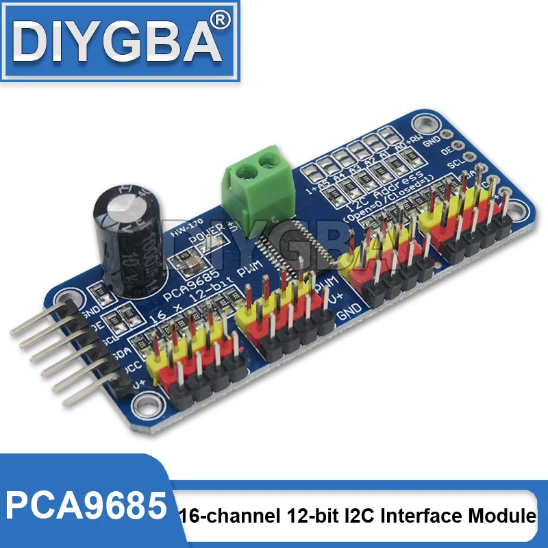 Pca9685 Pwm/Servo Driver-I2C Modulo Di Interfaccia Raspberry 16 Canali 12-Bit Pi Shield Module Servo Shield