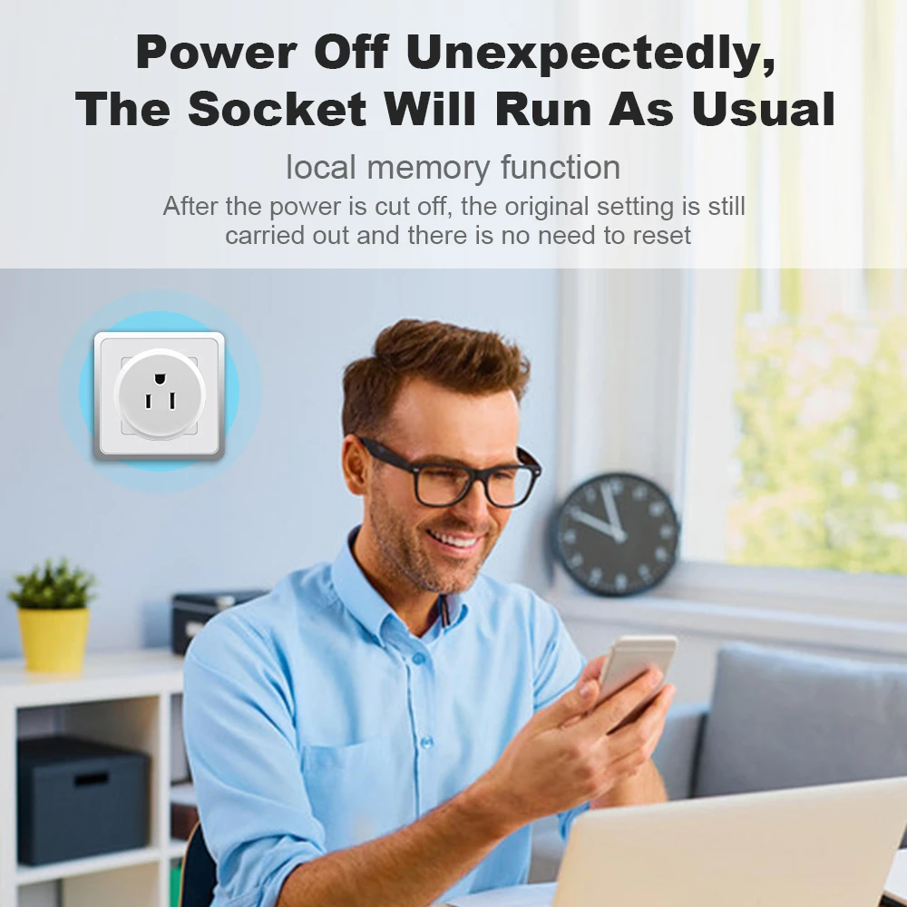 Tuya Smart Wifi Plug US Socket Wireless Outlet Timer Wireless Remote Control Smart Home Appliances for Alexa Google Home 10A