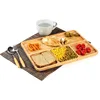 Bamboo Tray Stand Indoor Plate Nursery Plant Holders Garden Saucers Storage Desktop Bonsai Decoration 1