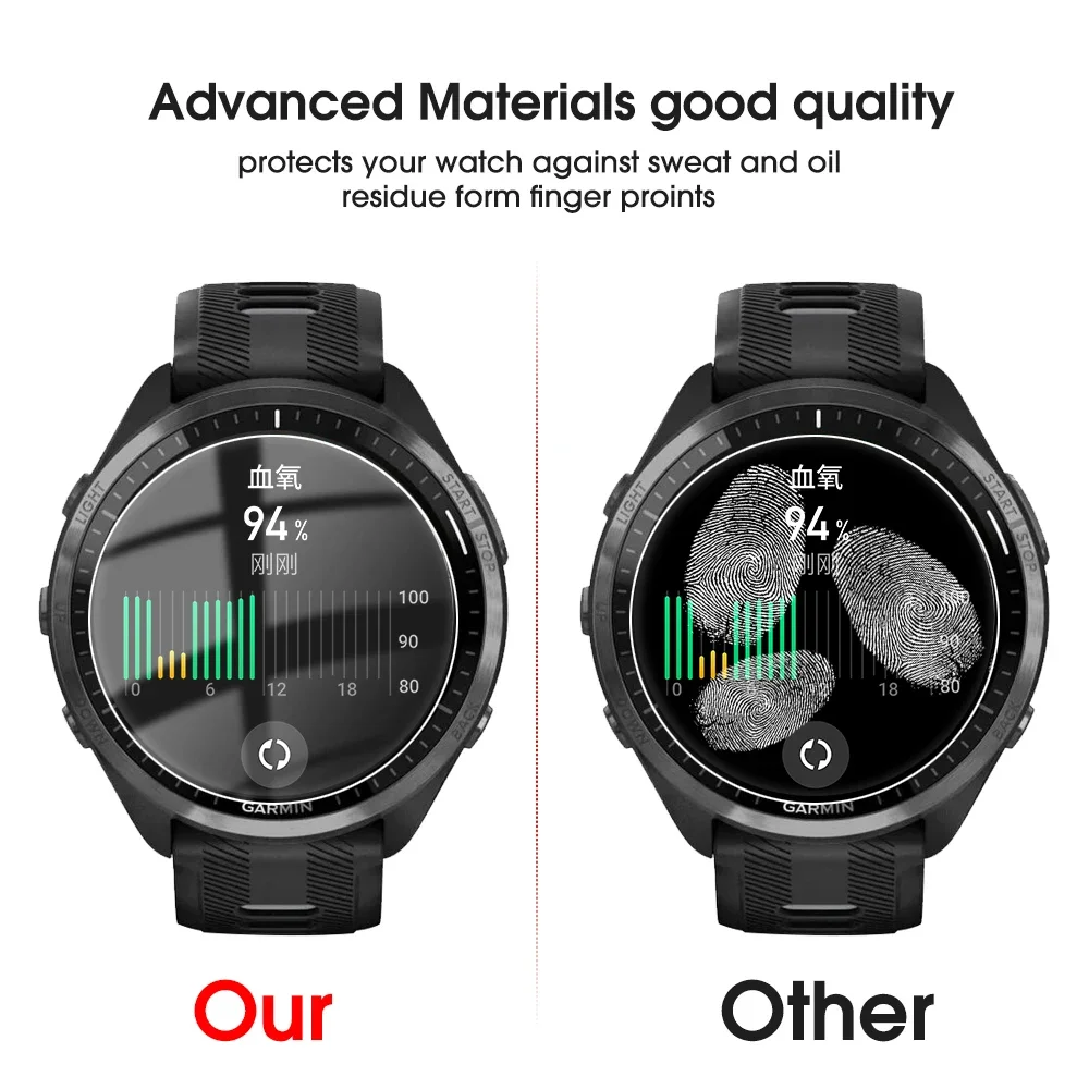 Enhanced Tempered Glass Screen Protector for Garmin Forerunner Watches - Anti-Scratch Protection Film