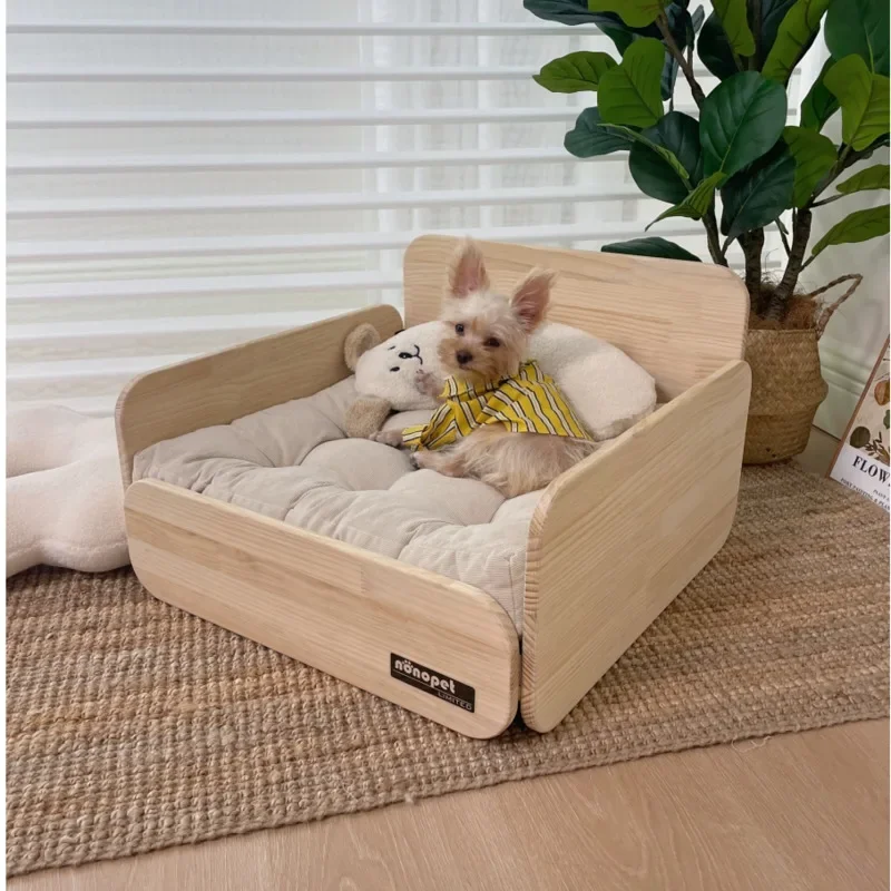 

Log Wind Cat's House Four Seasons Universal Litter For Cat Teddy Bears Pet Bed Off Ground Moisture Proof Animal Bed