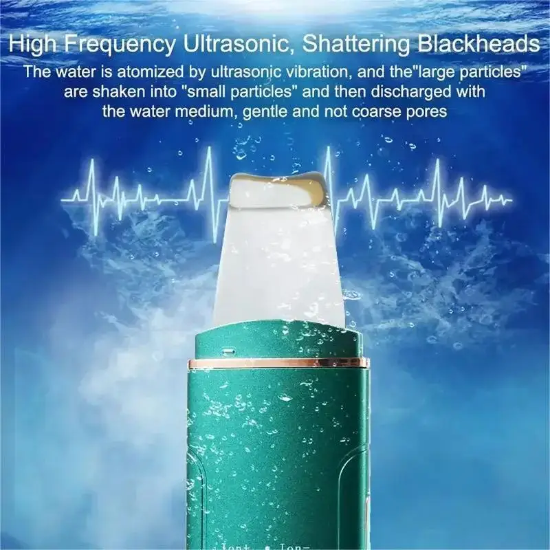 Ultrasonic Facial Cleanser-Rechargeable Ionic Pore Cleaner, Portable Skin Scrubber & Beauty Device for Home Spa Skincare
