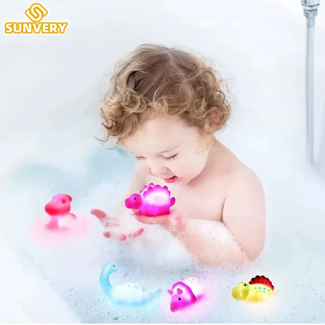 Baby Toys Animal Bath Toys for Kids LED Light Up Floating Water