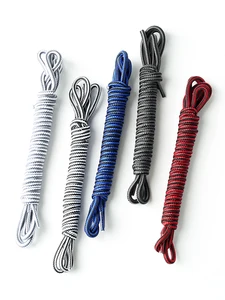 HIBERNI round shoelaces Martin boots outdoor shoe laces rope diameter 4mm multiple colors shoelace striped pair