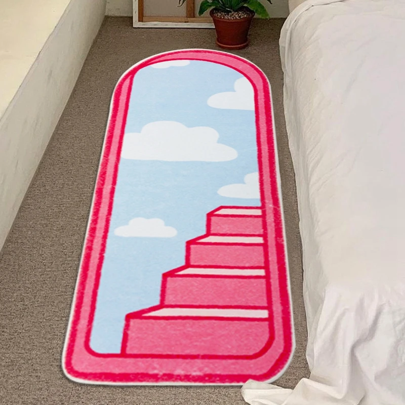 

Длинные коврики INS для спальни, мягкий ковер для прикроватной зоны, ковер для гостиной из искусственного кашемира, напольный коврик, домашний декор