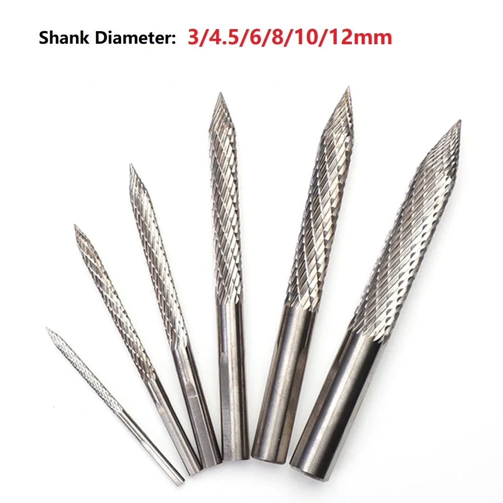 3-12mm Tungsten Steel Drill Bits Rotary Burrs Mushroom Nail Tyre Repair Drill Bits Pneumatic Drill Cutting Edge Tire Repair Tool three piece chinese centipede planer tungsten steel opener cutting edge scraping knife file traditional manual woodworking tools