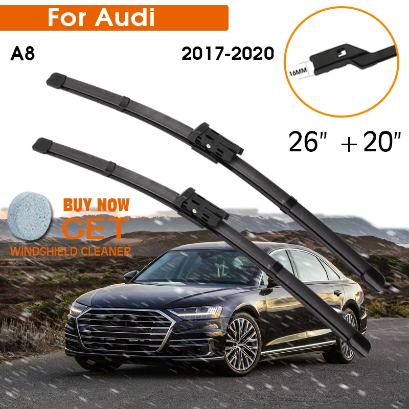 

Car Wiper Blade For Audi A8 2017-2020 Windshield Rubber Silicon Refill Front Window Wiper 26"+20" LHD RHD Auto Accessorie