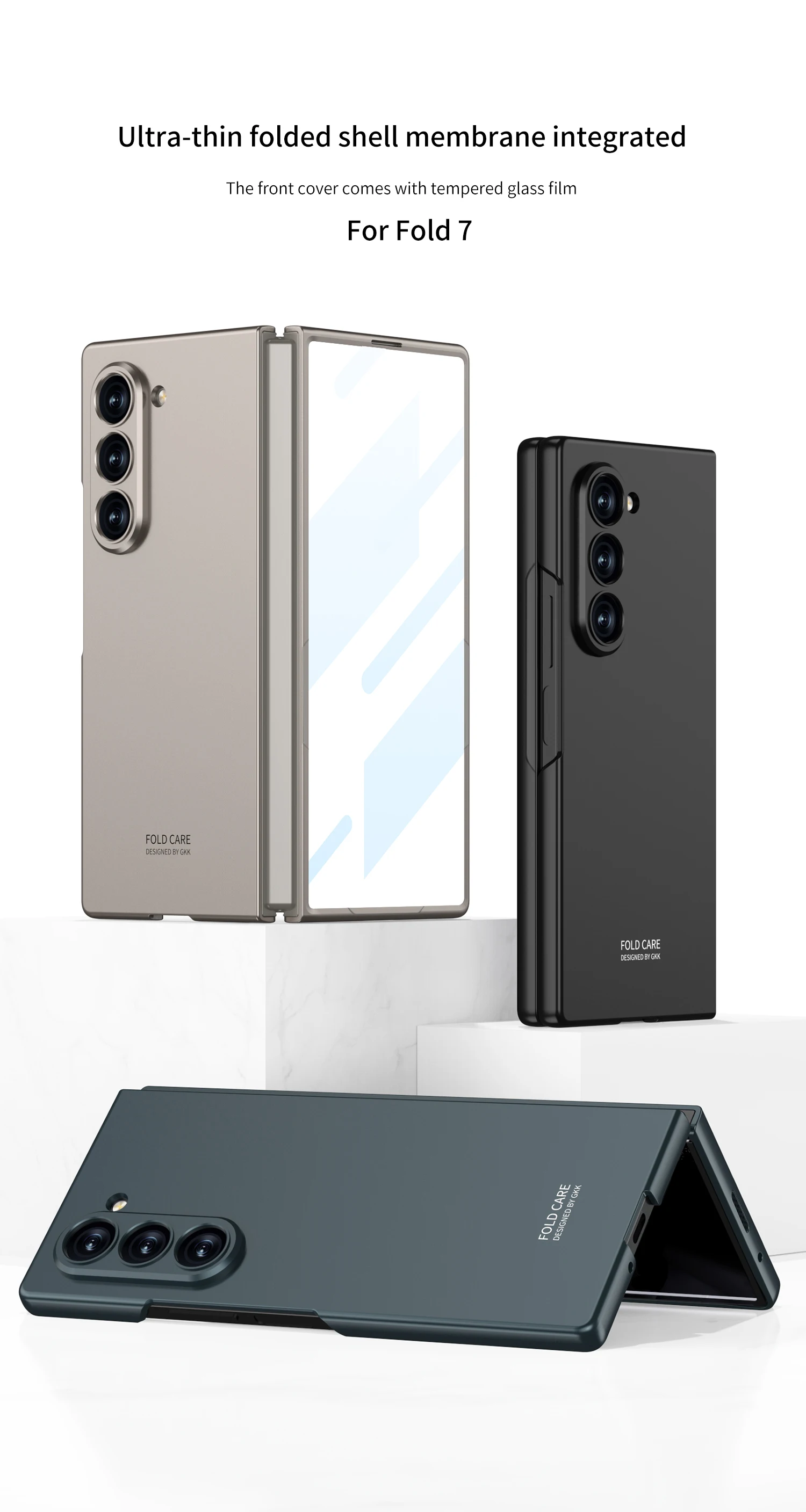 Original Case For Samsung Galaxy Z Fold 7 6 5 Ultra-thin Outer Screen Glass Prot