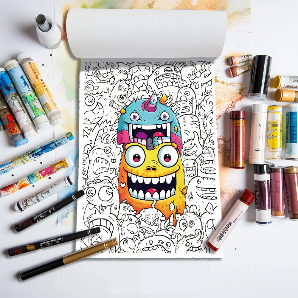 1pc,Adult Coloring Book,Teenagers Coloring Book,25 Different Patterns,100gsm Thick Paper,Stress Relief,Birthday Gift 4