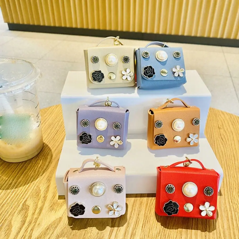 

Creative Pouch Leather Earphone Box Coin Purse Girl Key Chain Bag Accessories Car Key Chain Korean Style Bag Pendant
