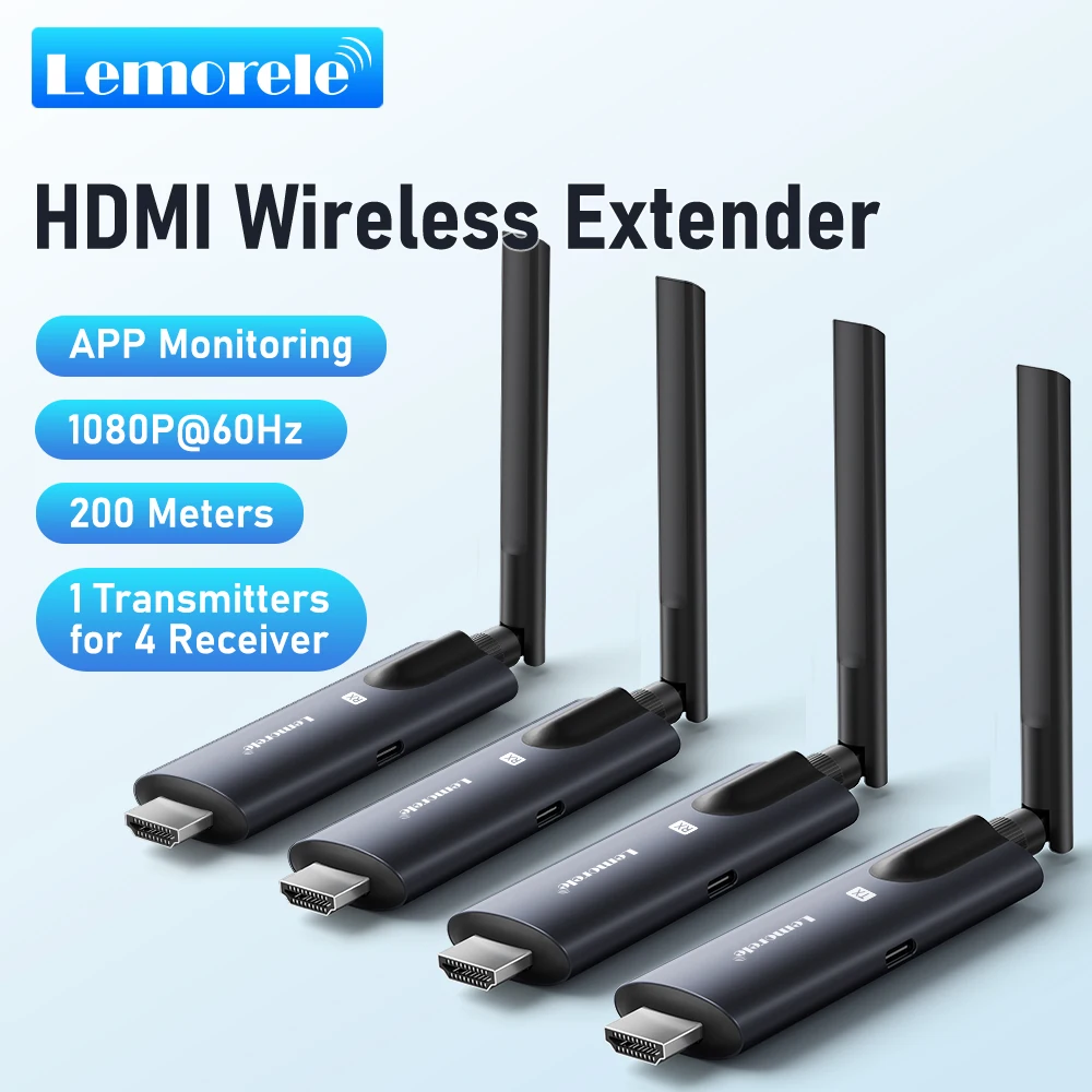 Lemorele Wireless HDMI Transmitter ＆Receiver APP Monitoring