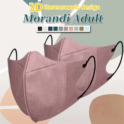 Vibrant 3D Disposable Face Masks - 4 - Layer Protection with Enhanced Comfort Design, Ideal for Everyday Use and Bulk Purchase (3D Red Bean Pink)