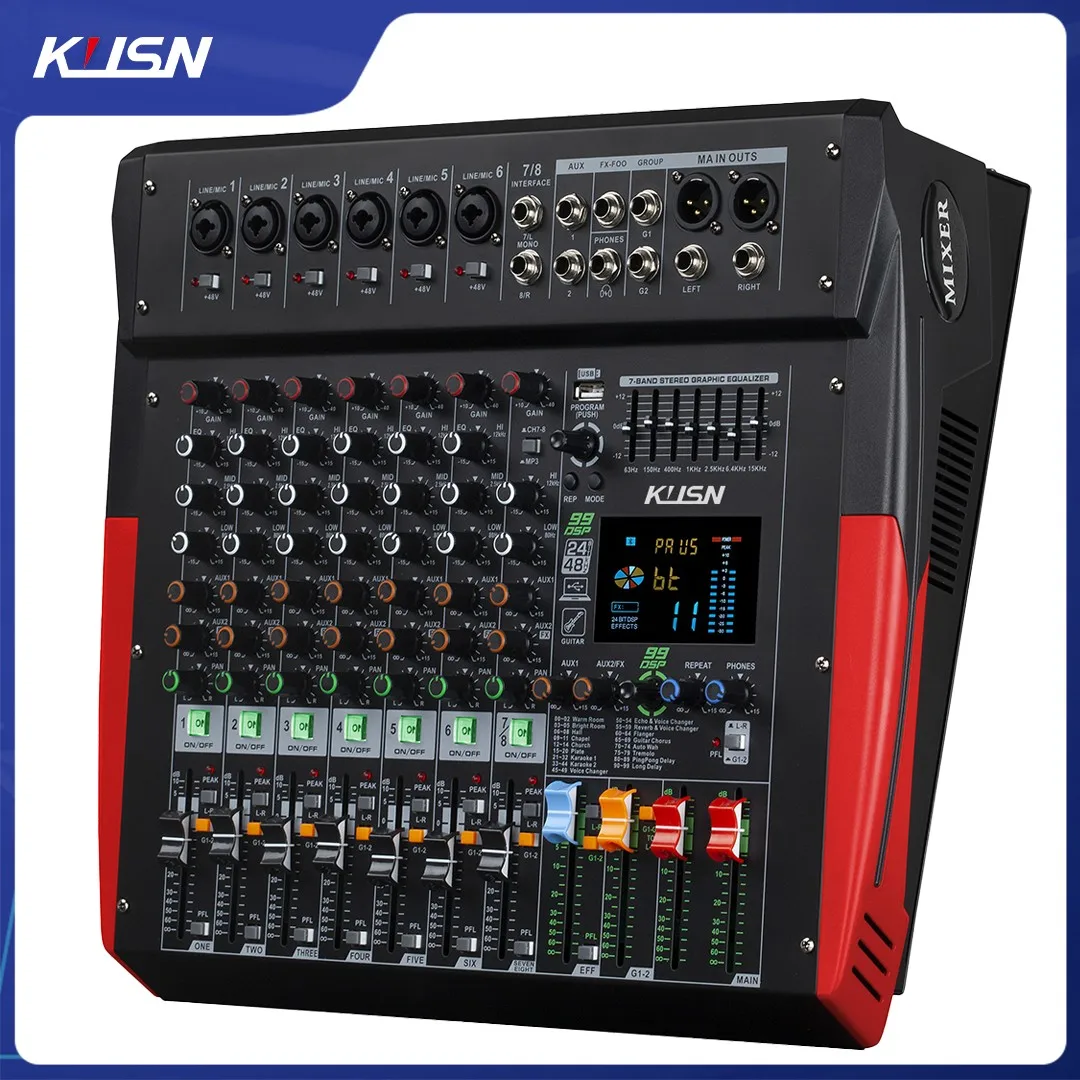 파워드 믹서 250Wx2 8채널 99 DSP 앰프 믹서 블루투스 USB 전문 오디오 믹싱 콘솔 사운드크래프트 사운드 믹서