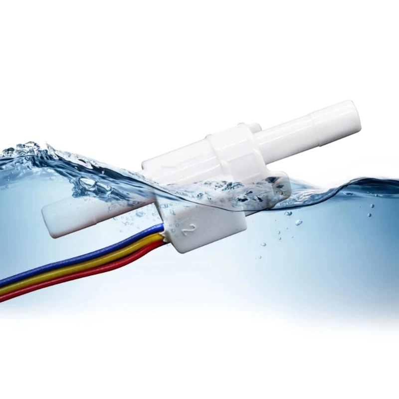 Hall Effect Mini Water Flow Sensor TM02 TM03 Pulse Output 3.5‑24V Transparent Qu
