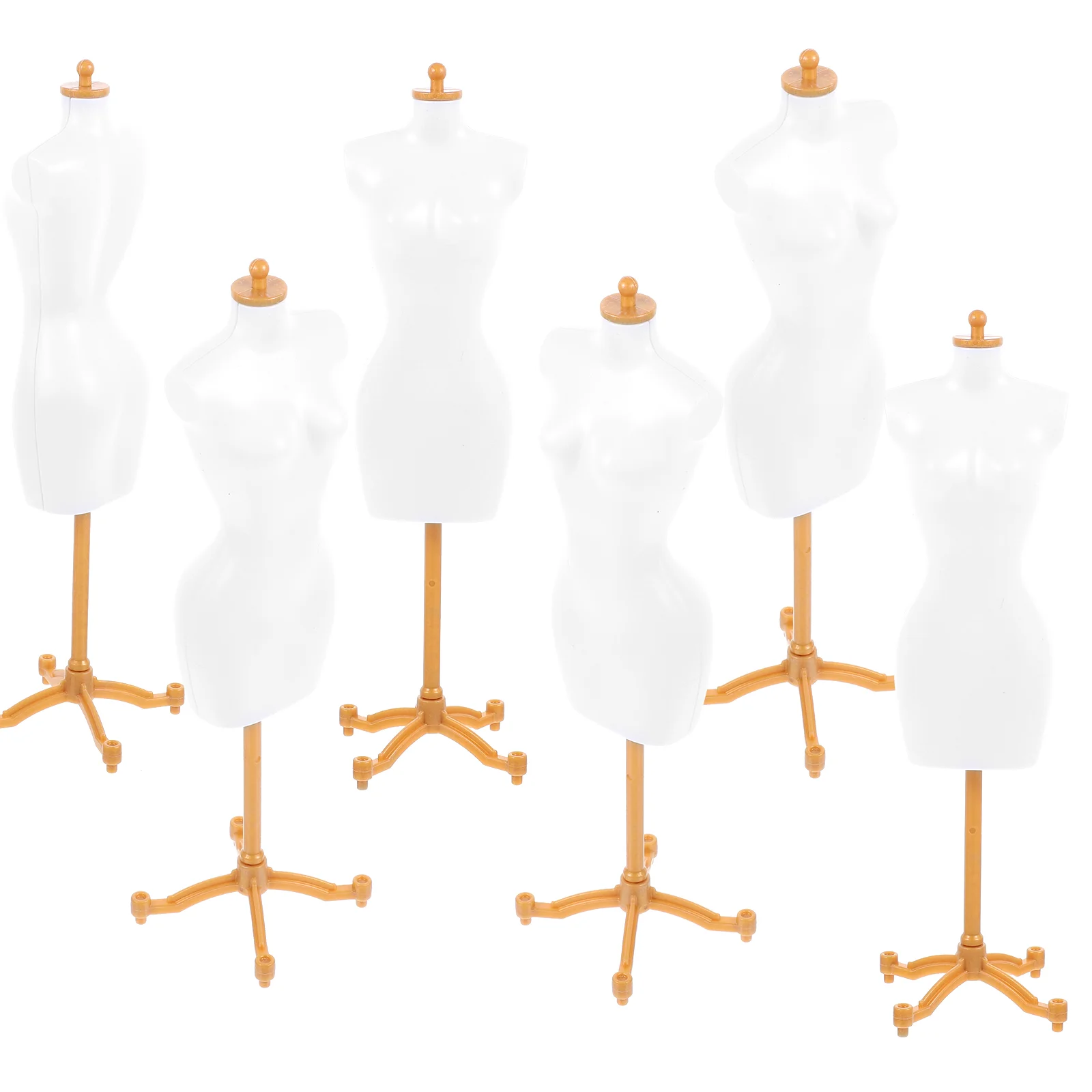 

6 Pcs Display Hanger Clothes Hangers Mini House Mannequin Model Stand Human Body Dress Supplies Plastic Garment Rack