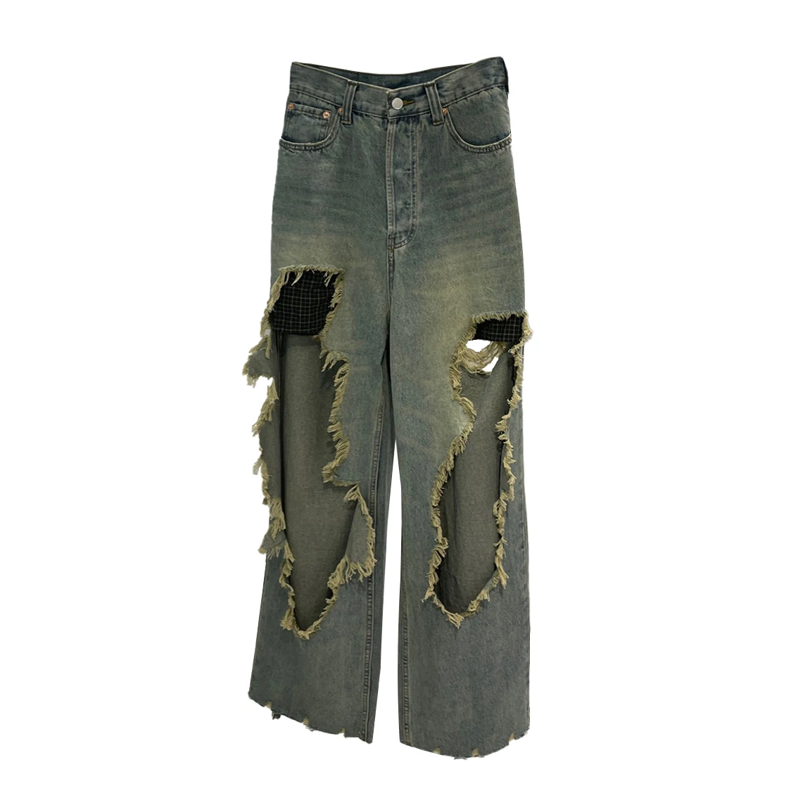 

NIGO Blue Destroyed Denim Pants Ngvp #nigo6399