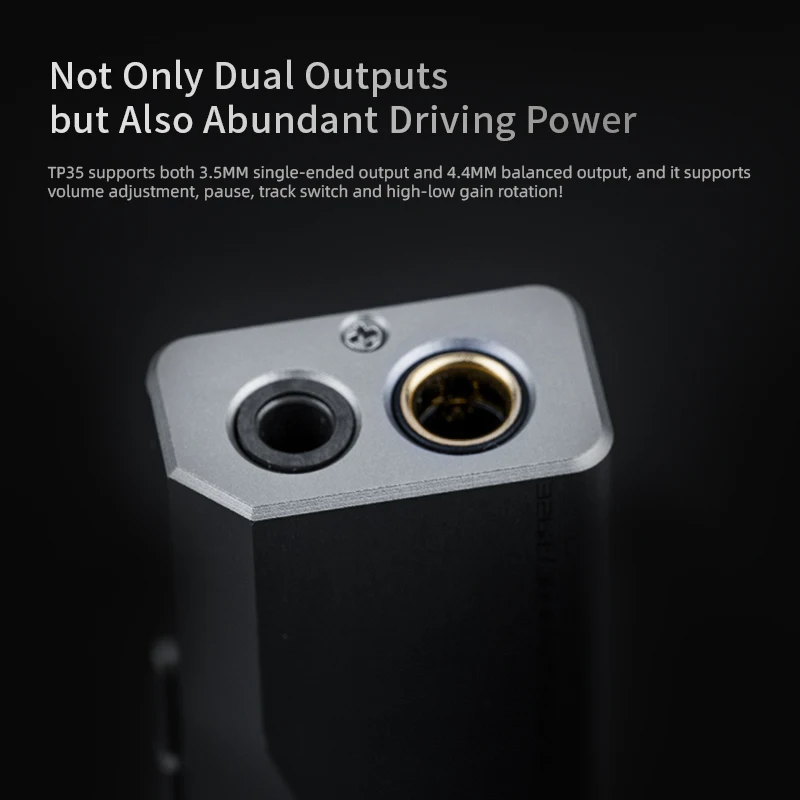 EPZ TP35 Dongle Type C USB DAC Audio HiFi Decoder Portable Audio Headphone Amplifier CS43198X2 Decoder 3.5/4.4