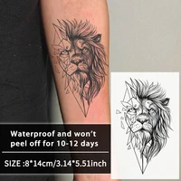 1Pcs Lion Waterproof Temporary Tattoo Stickers, Long-lasting Waterproof for One to Two Weeks, Suitable Arm, Leg.