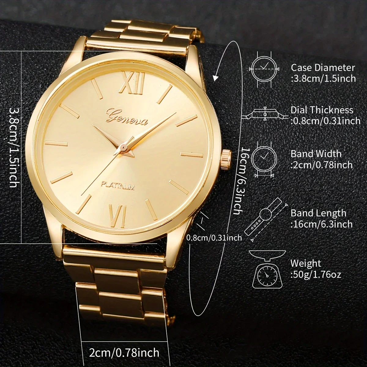 Watch and bracelet set - side view