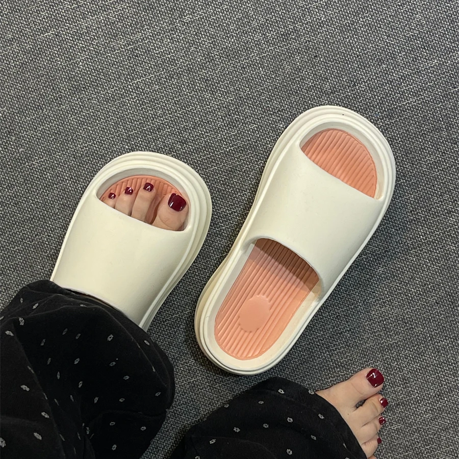 Women's Thick Platform Slippers EVA Soft Sole Summer Beach sliipers Outdoor Indoor Non Slip Korean style Advanced sense slippers 3