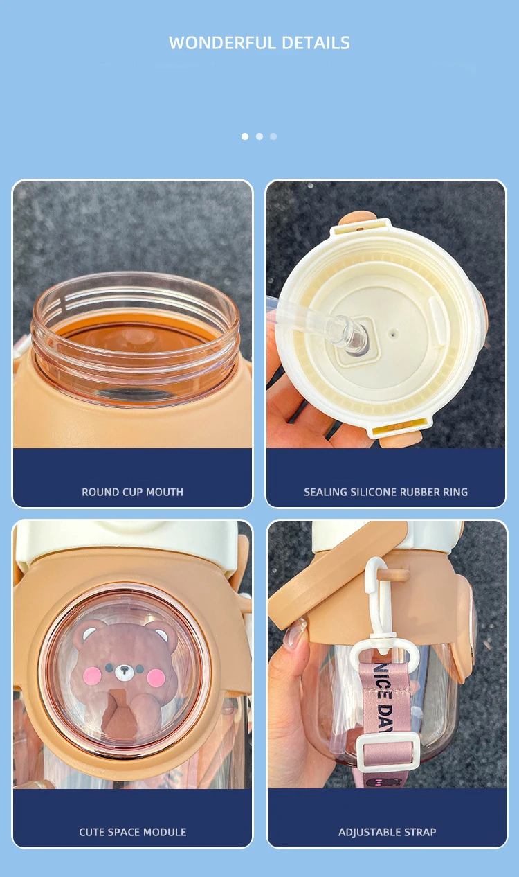 Water Bottle Children's Space Capsule Plastic Large 8 820ml Children's Water Bottle Space Capsule Plastic Large