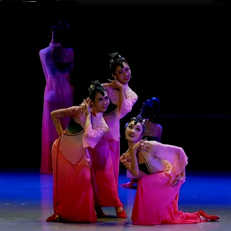 

Yangko Group Dance Money Drum Classical Elegant Art Exam Performance Costume