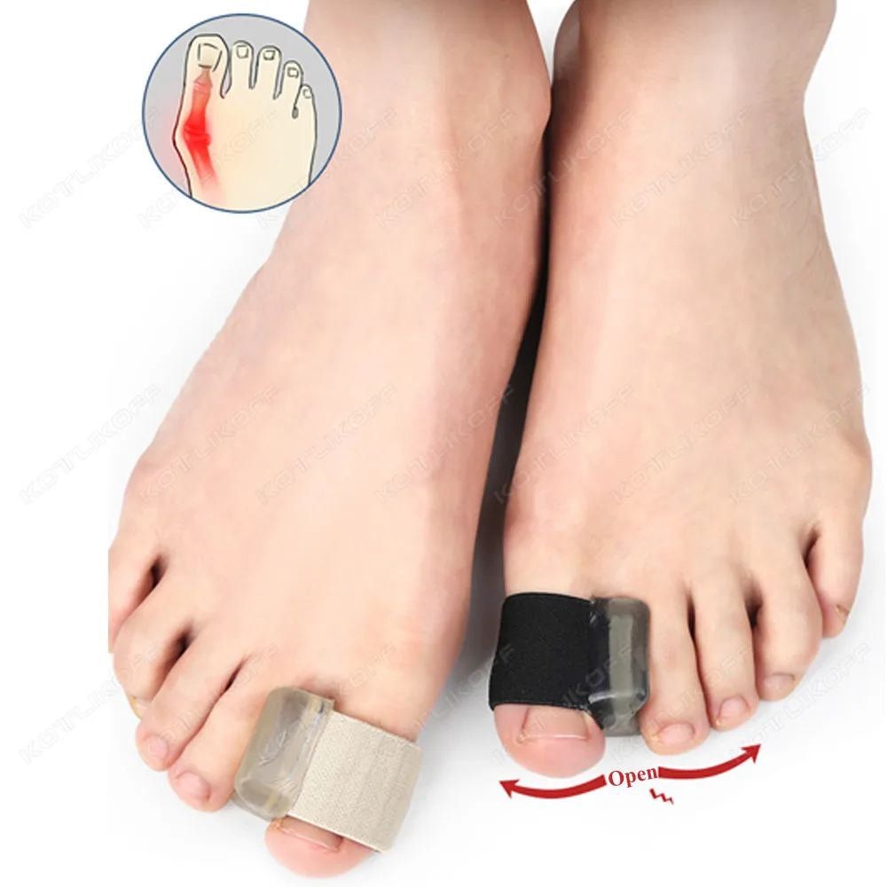 Gel Toe Separator Hallux Valgus Bunion Corrector Straightener Feet Bone Thumb Adjuster Correction Spacer Foot Care Tool 1 Pair