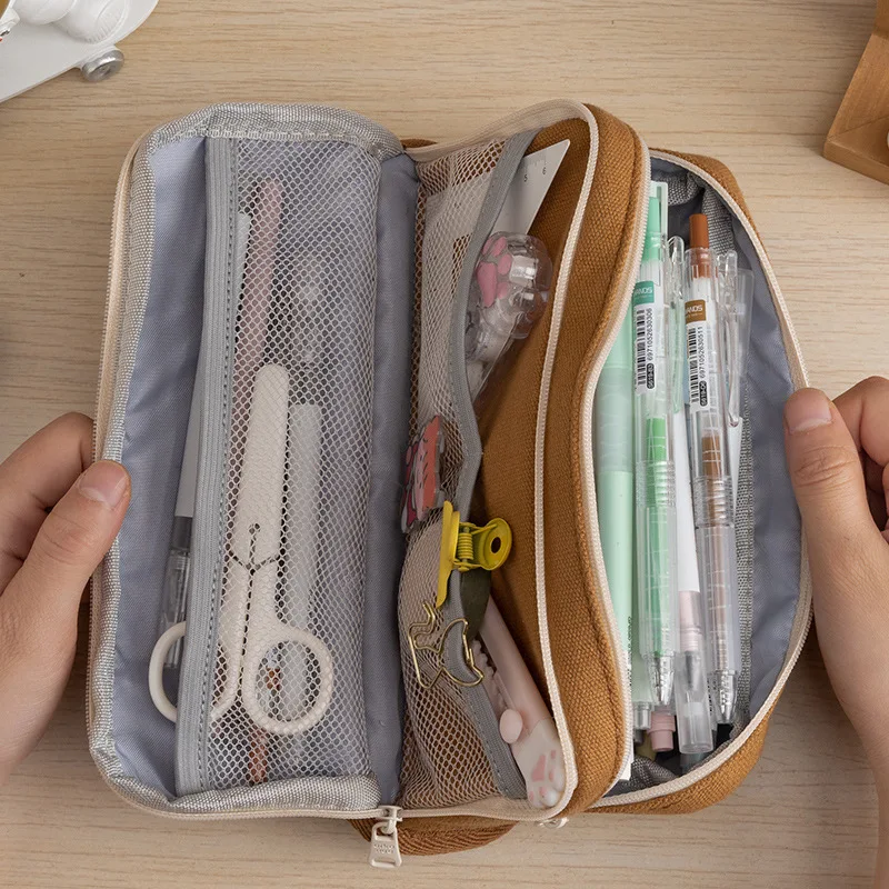 Ins Large Capacity Transparent Pencil Bag Aesthetic School Cases Children  Stationery Holder Bag Pen Case Students's School Pouch - AliExpress