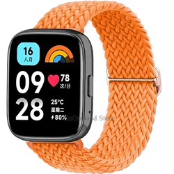 Braided Elastic Weave Nylon Strap - Vibrant Watch Band Bracelet - Redmi 3 Lite (Orange)