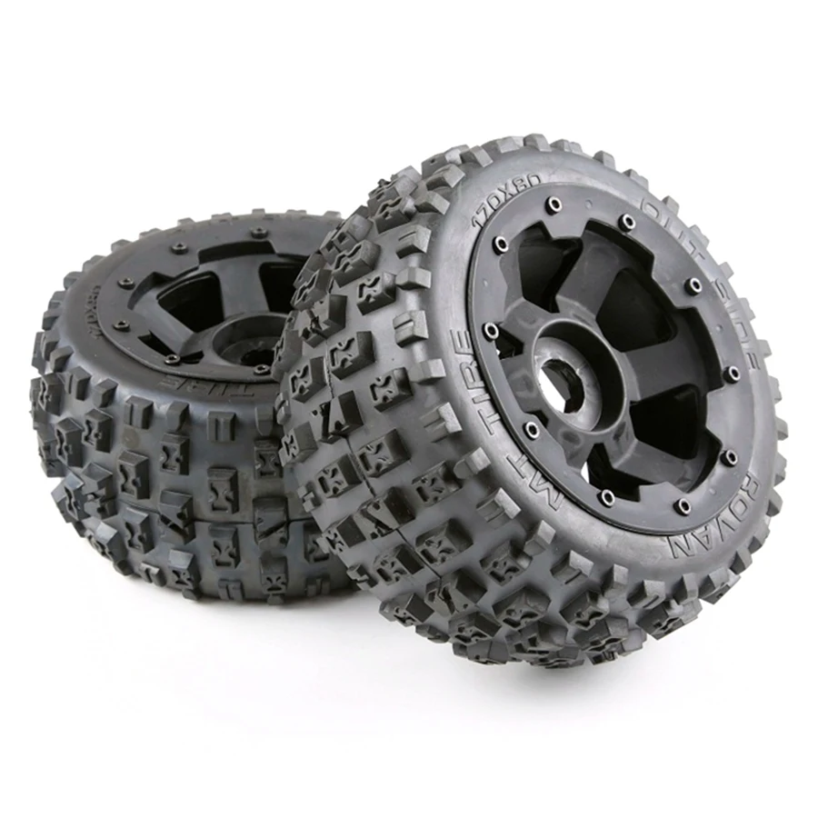 

Tyres and Wheel Hub Set for 1/5 Hpi Km Baja 5B Car Parts-Rear 170X80