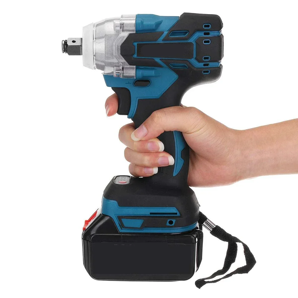 

18V Battery 388vf Electric Impact Wrench Brushless Cordless 1/2inch Power Tools 15000Amh Li Battery +LED light Adapt to Makita