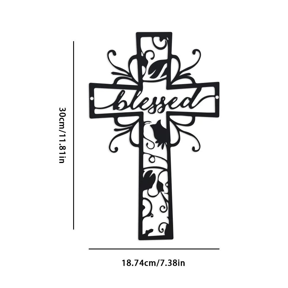 Blessed Metal Cross Wall Art 4