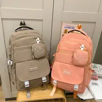 New Portable Backpack Large Capacity with Wallet School Bag Lightweight Casual Shoulder Bag