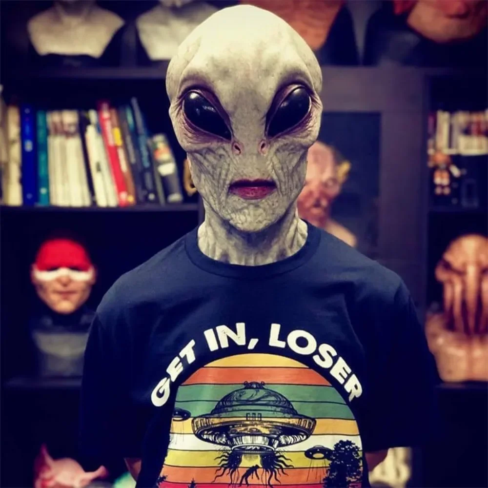 Halloween Costume Alien Dinosaur Mask Full Head Latex