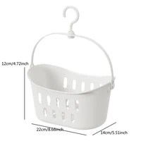 Bathroom Hanging Drain Basket With Rack Shower Storage Sink Holder Hook Kitchen Sundries Hanging Organizer Basket 6