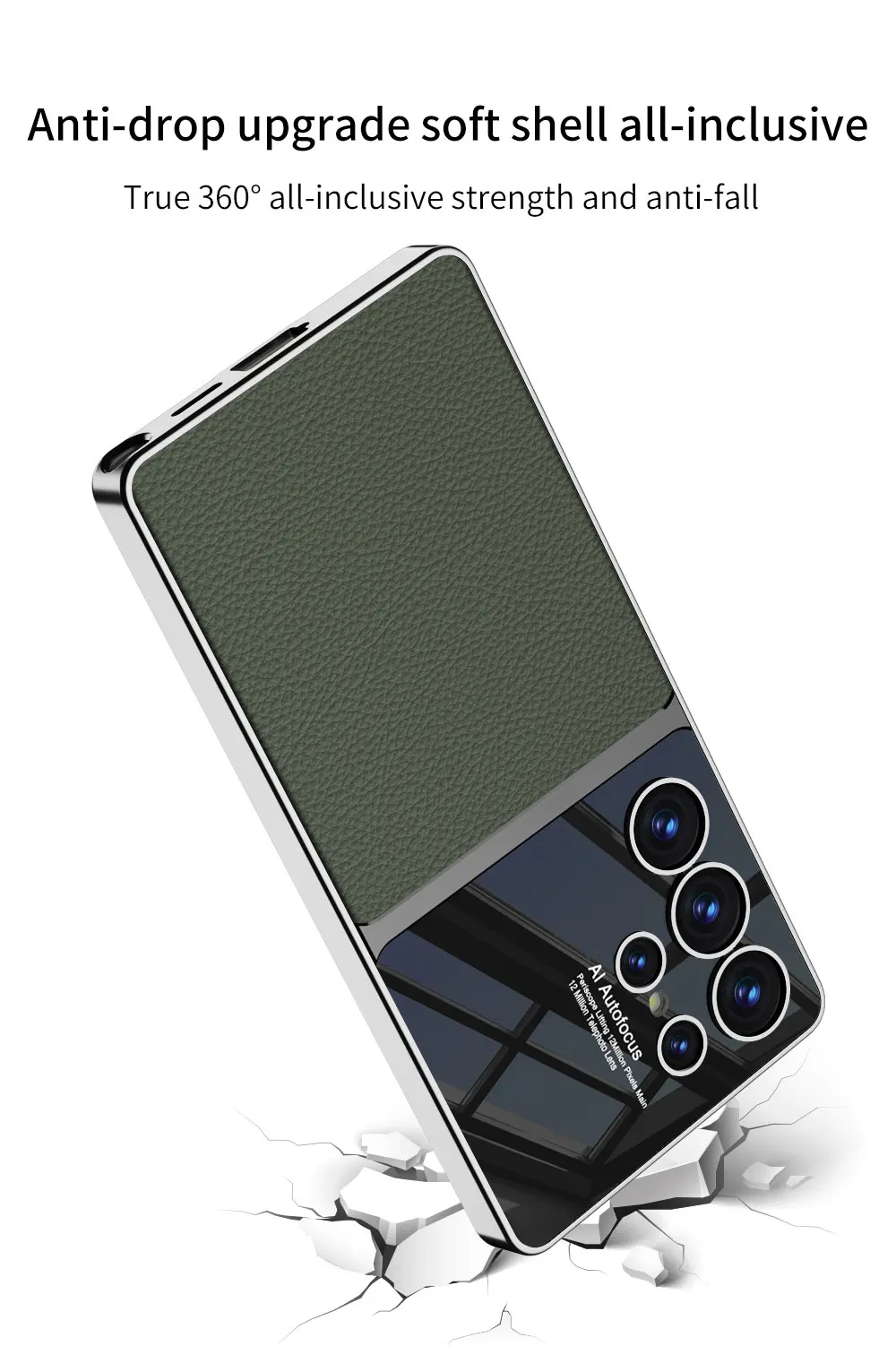 Luxury Plating Leather Case For Samsung Galaxy S25 S24 Ultra Shockproof Soft Edg