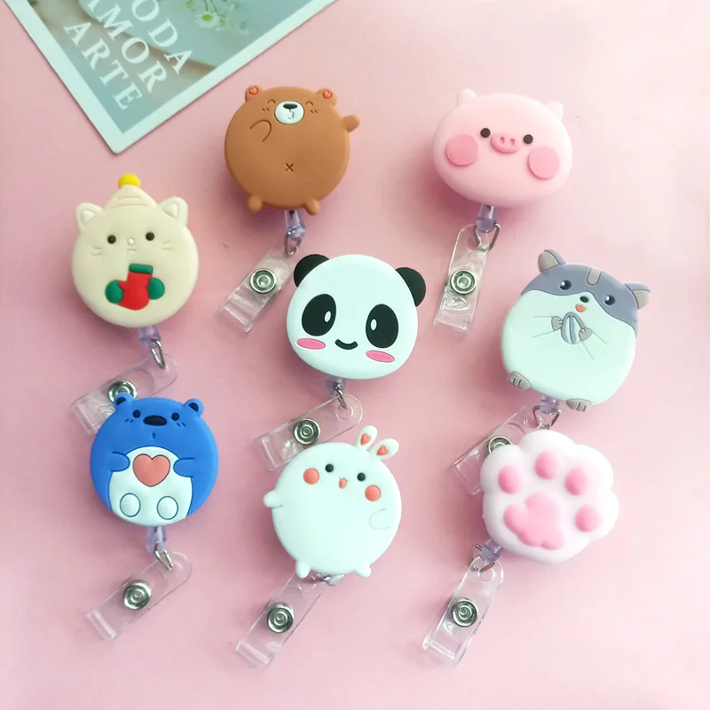 Retractable Badge Reel Badge Holder Badge Holder Keychain 1 Piece Nurse Name Card ID Holder