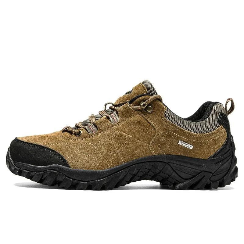 

SALUDAS Hiking Shoes Men Waterproof Genuine Leather Hunting Boots Tactical Trekking Shoes Outdoor Camping Casual Sneakers Male