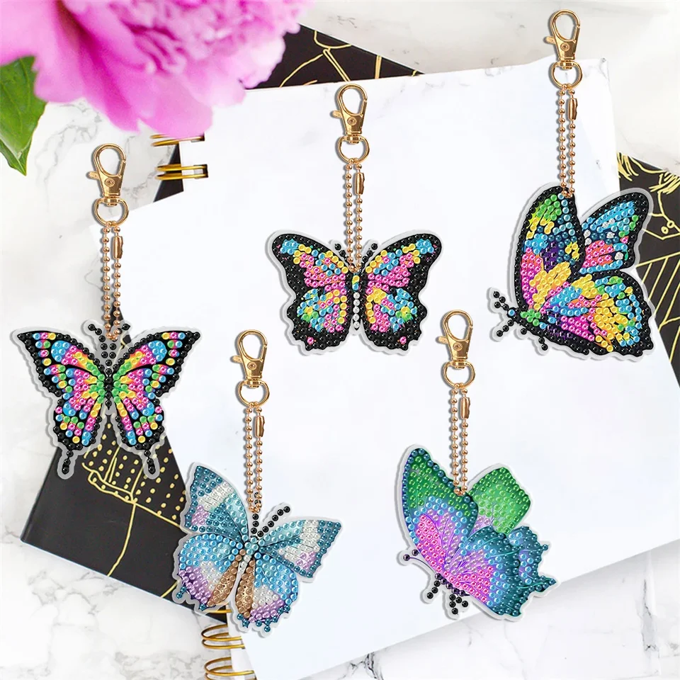 DIY Diamond Painting Keychain Craft Kit