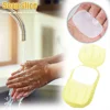 50pack Disposable Paper Soap Portable Paper Soap with Plastic Box Foaming Paper Soap for Outdoor Camping Hiking Travel 5