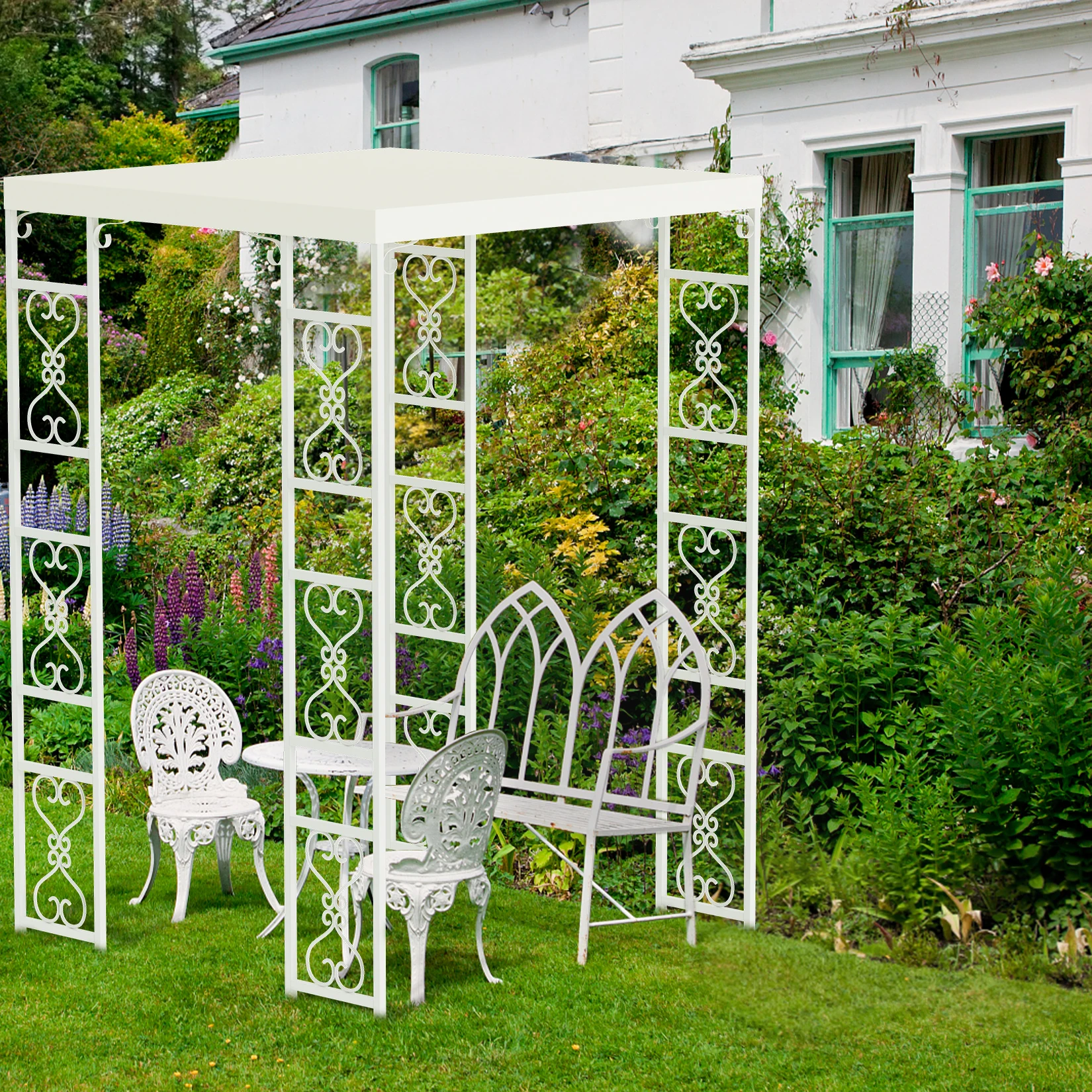 Enrejado de plantas de arco de cenador de boda de metal de pérgola de jardín  resistente para exteriores - AliExpress, image size:1650x1650