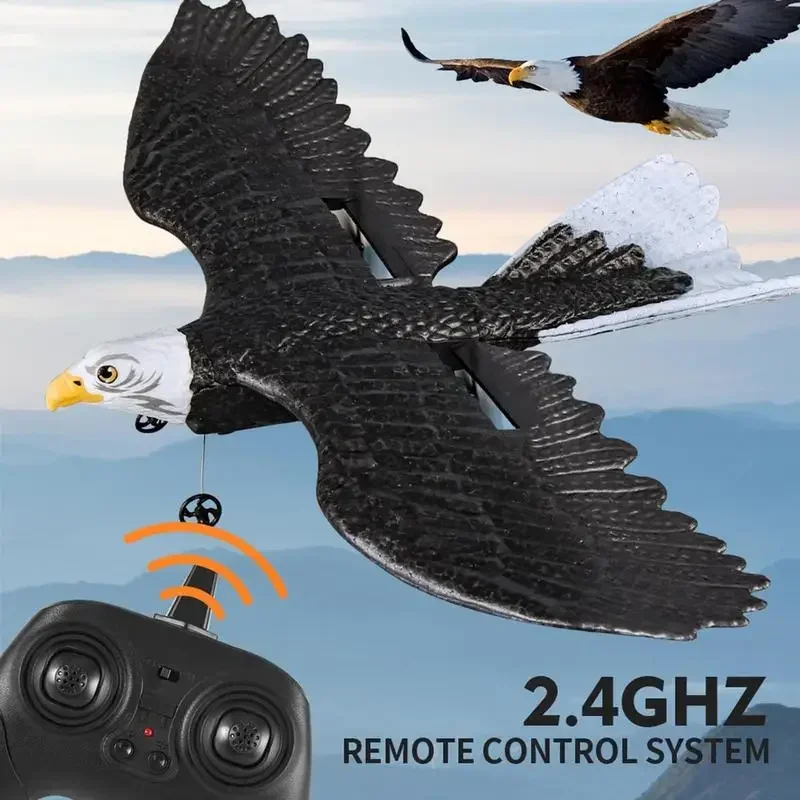 RC Eagle Plane EPP Anti-wear Foam Flying RC Dinosaur Glider 3&2&1 Battery 2CH Fixed Wingspan Dragon Airplane RC Drone Kids Gift 2